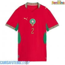 Camisa de time de futebol Marrocos Achraf Hakimi #2 Replicas 1º Equipamento Feminina Mundo 2026 Manga Curta